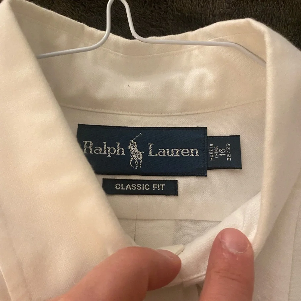 White polo button down - Picture 3 of 4